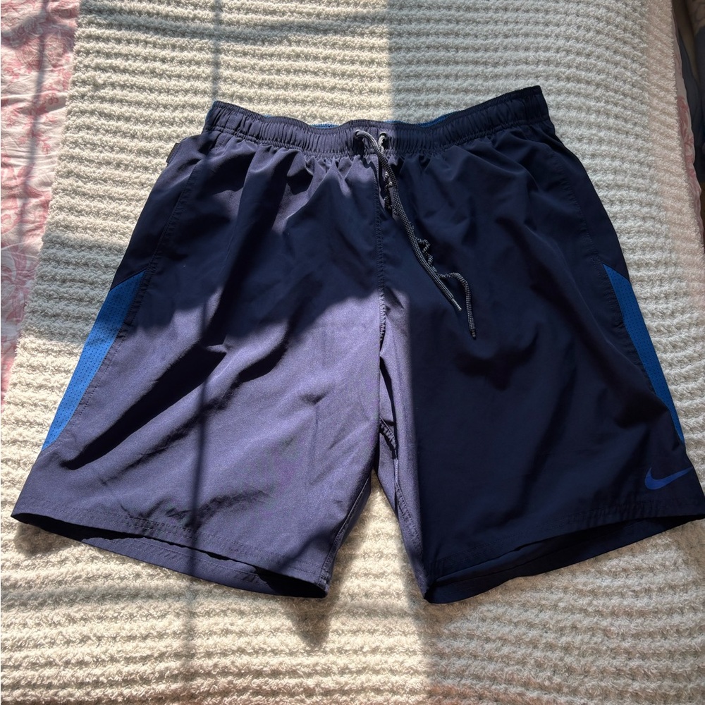 Nike Navy Blue Athletic Swim Shorts